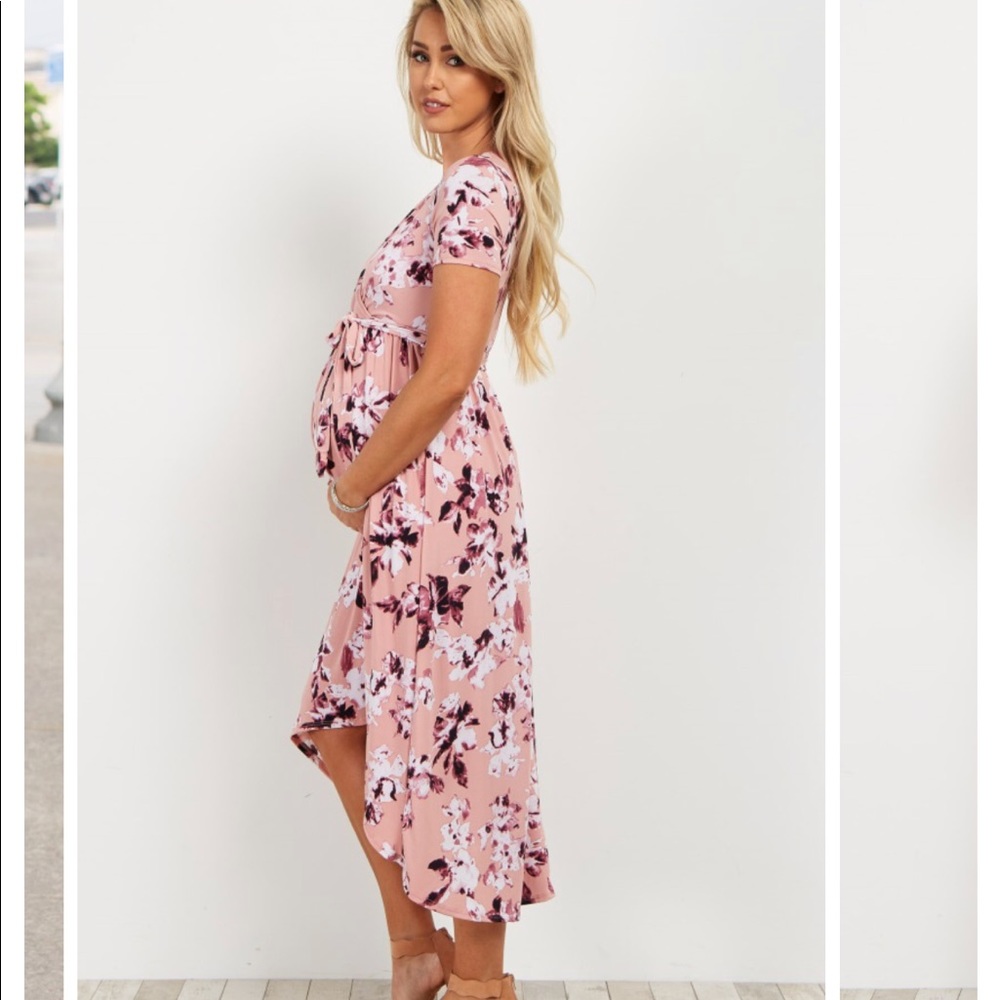 Pinkblush floral maternity dress
